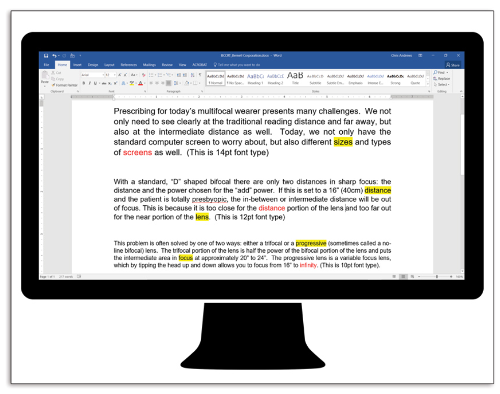 Computer and Multifocal Card - 2nd Edition - Vision - Evaluation - Fu Kang Online Store Computer and Multifocal Card - 2nd Edition - Vision - Evaluation - Fu Kang Online Store
